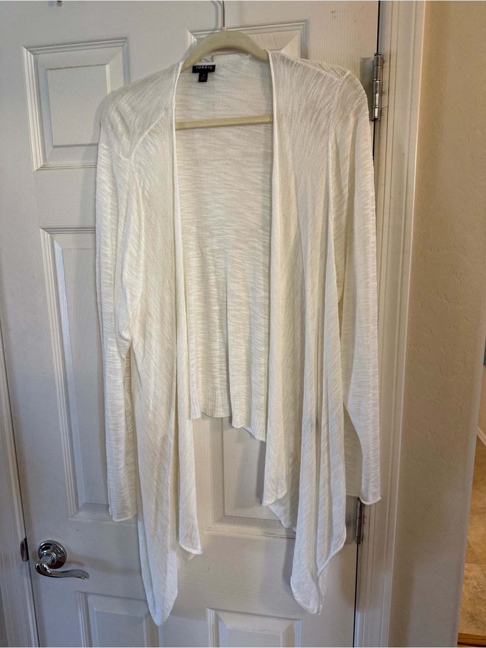 Lightweight Open-Front White Women's Cardigan by torrid